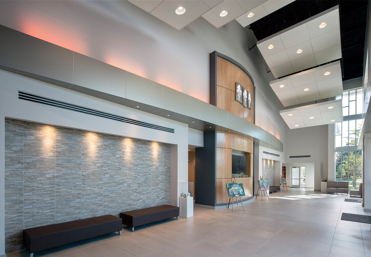 Windermere-Preparatory-School-Cypress-Center-Arts-Lobby-Entry-Clouds-Feature-Accent