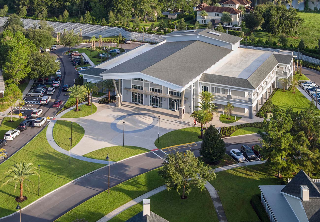 Windermere-Preparatory-School-Cypress-Center-Arts-Plaza-Drone-Aerial-Entry-1