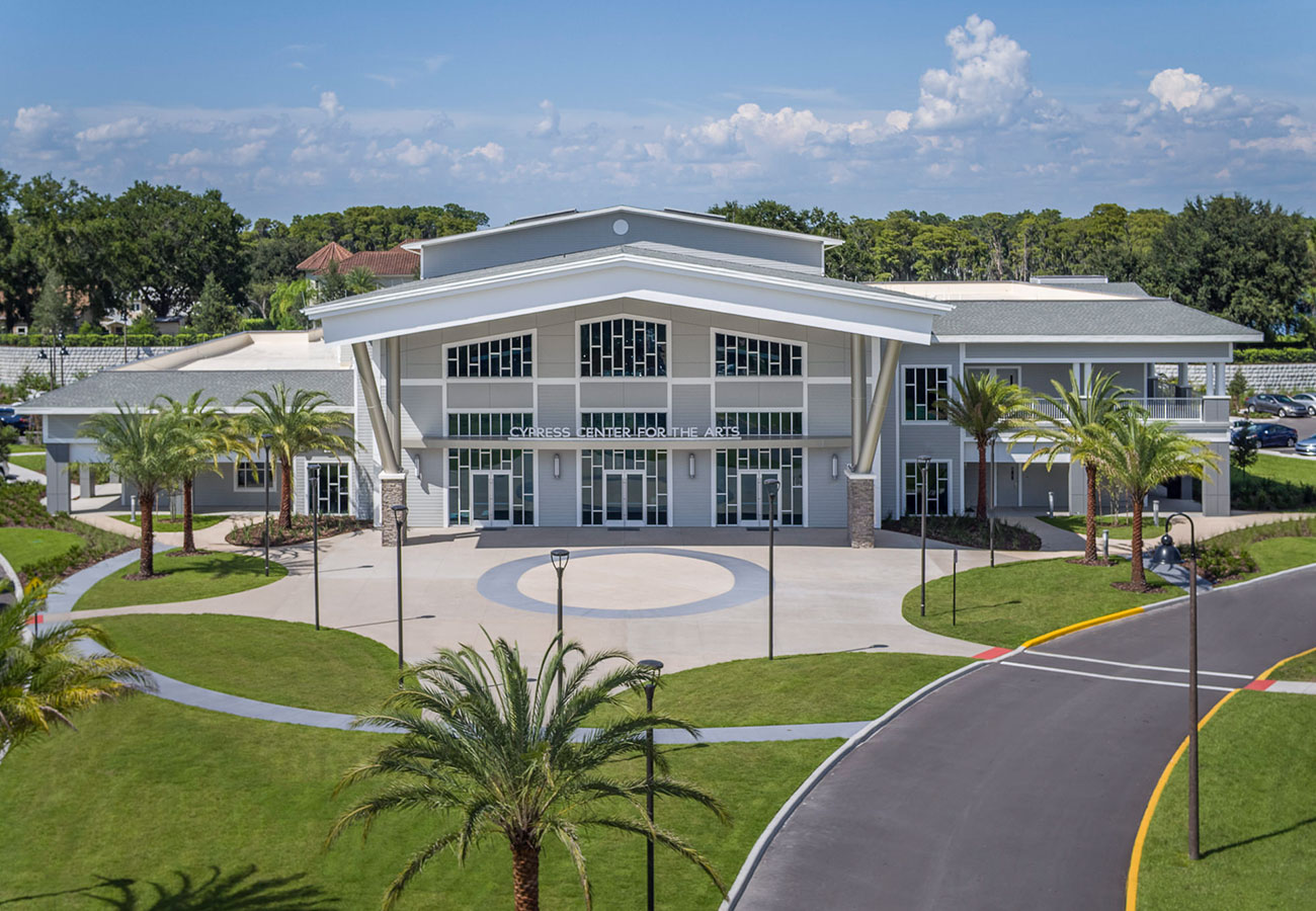 Windermere-Preparatory-School-Cypress-Center-Arts-Plaza-Drone-Aerial-Entry-2