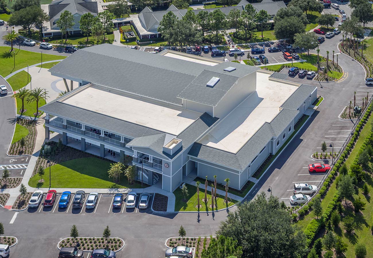 Windermere-Preparatory-School-Cypress-Center-Arts-Plaza-Drone-Aerial-Entry-3