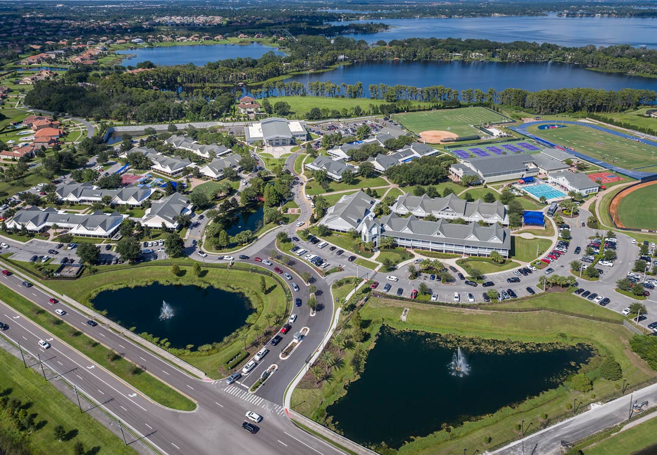 Windermere-Preparatory-School-Cypress-Center-Arts-Plaza-Drone-Aerial-Entry-4