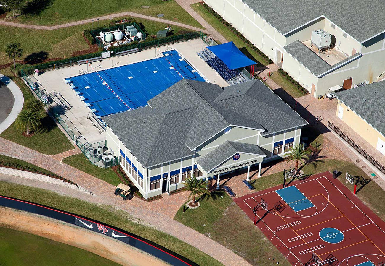 Windermere-Preparatory-School-Sports-Performance-Center-Exterior-Building-Drone-Aerial