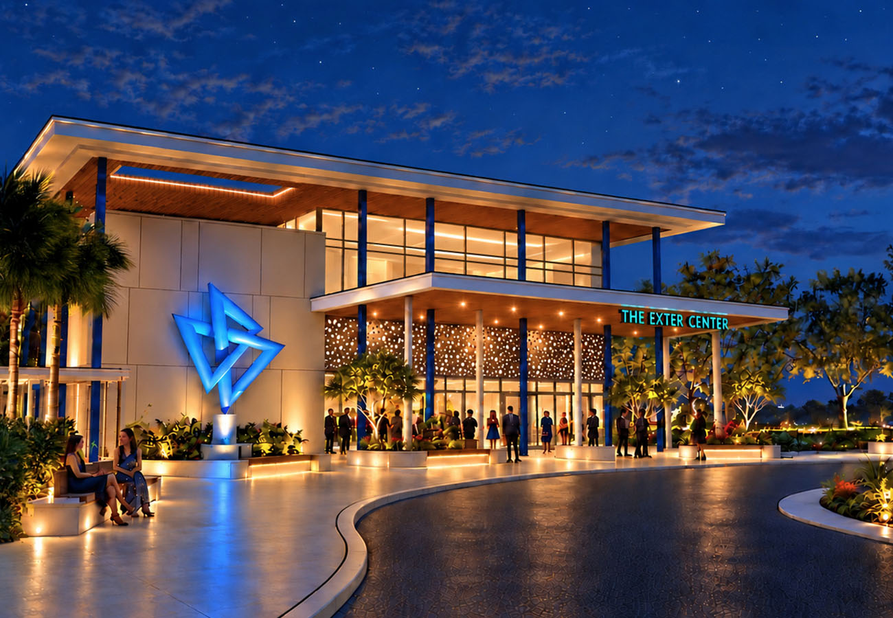 Exter_Pavilion_Palm_Beach_Gardens_Federation_Multipurpose_Entry_Night